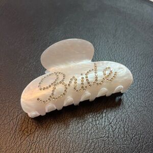 White Bride Hair Clip